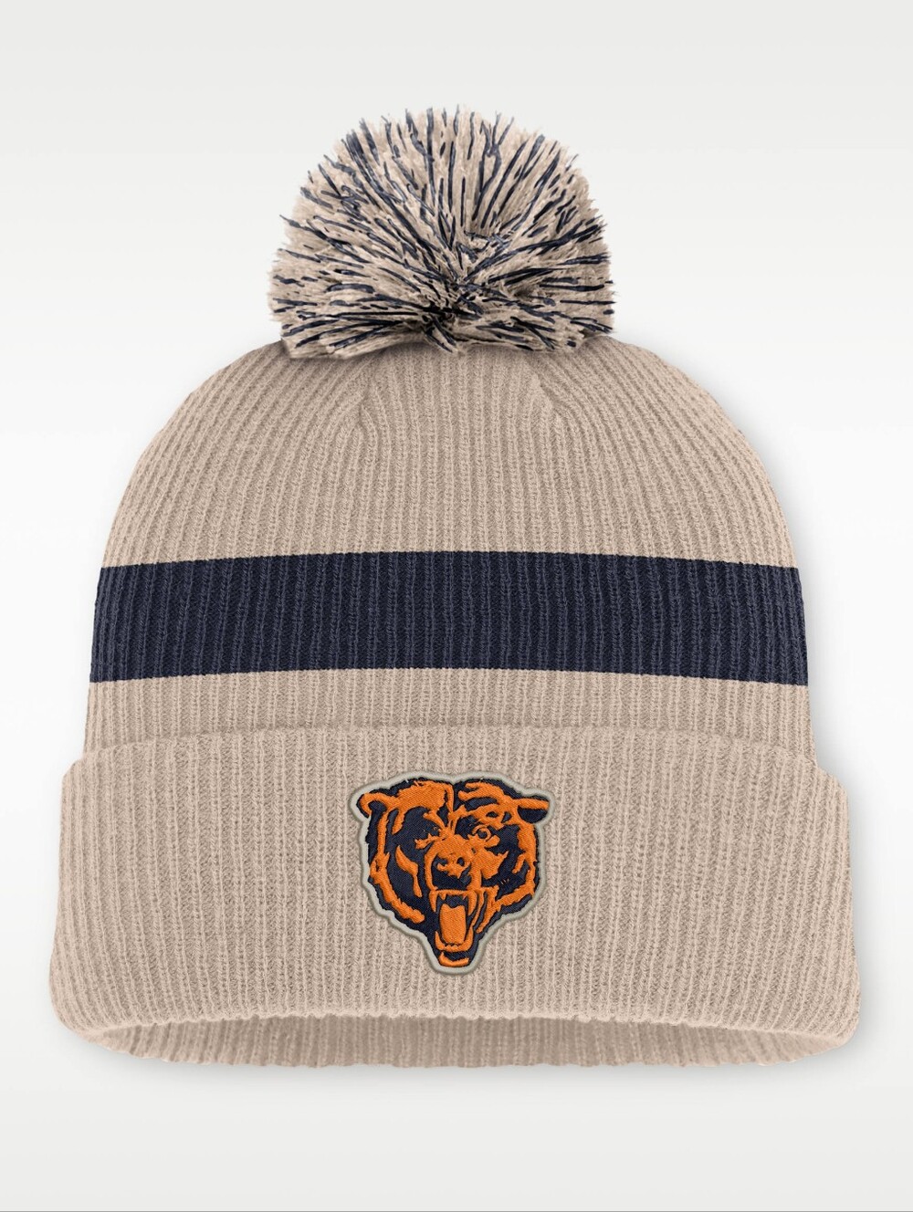 New! Chicago Bears Rewind Peak Men's Nike NFL Cuffed Pom Beanie Winter Warm NwT!
